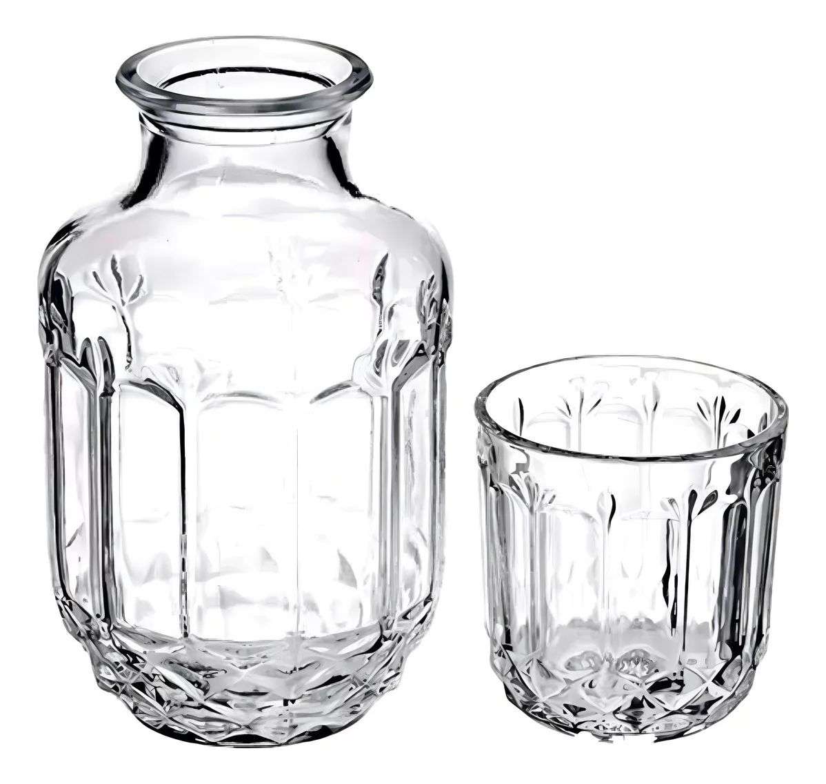 BOTELLA DE VINO LICOR CON VASO DE VIDRIO HOGAR BAR 500ML - 1
