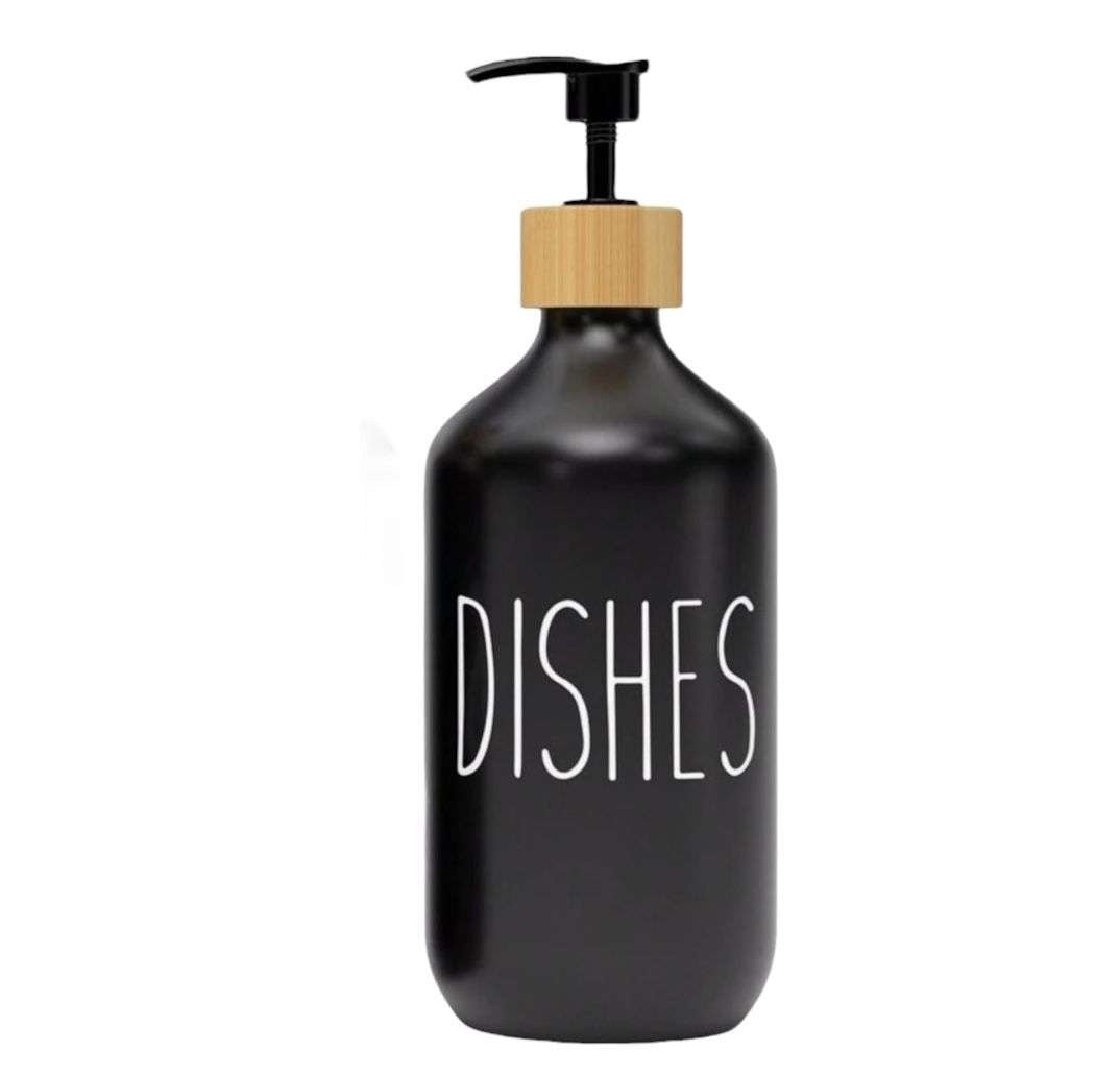 DISPENSADOR JABÓN BAÑO ALCOHOL GEL DECORATIVO HANDS DISHES - 1