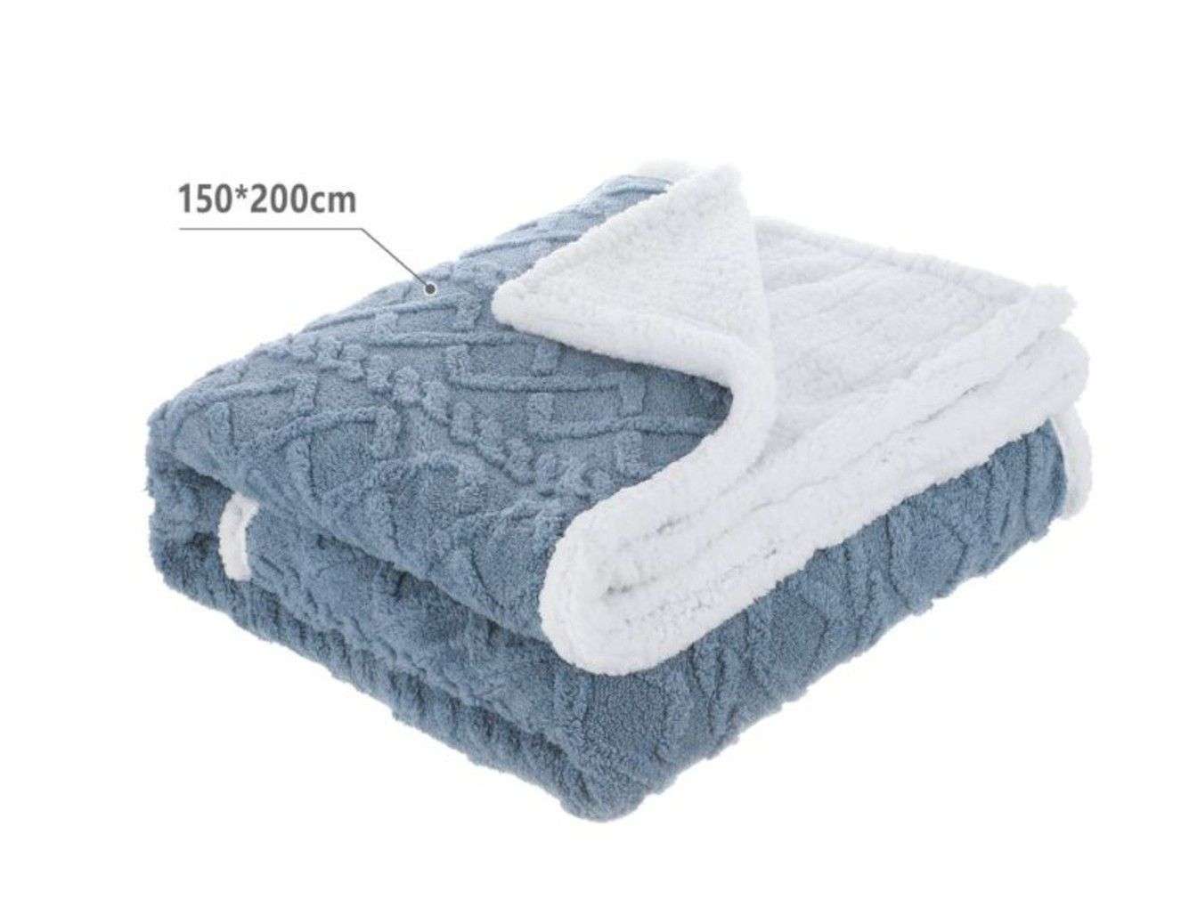 MANTA FRAZADA PELUDA PARA SOFA SILLON CAMA 150X200CM - 2