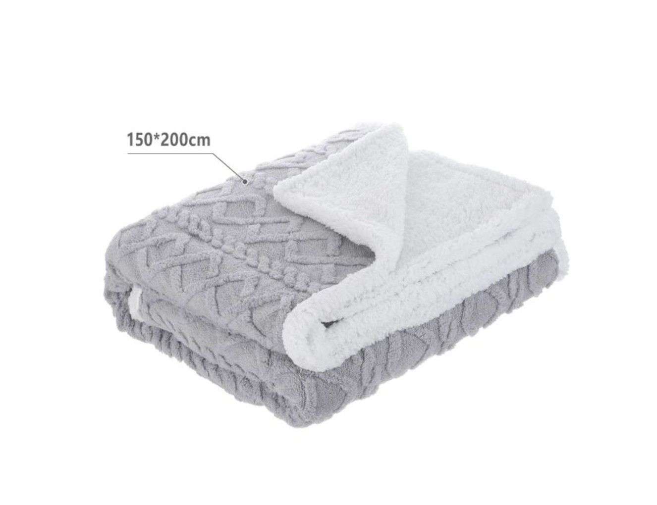 MANTA FRAZADA PELUDA PARA SOFA SILLON CAMA 150X200CM - 2