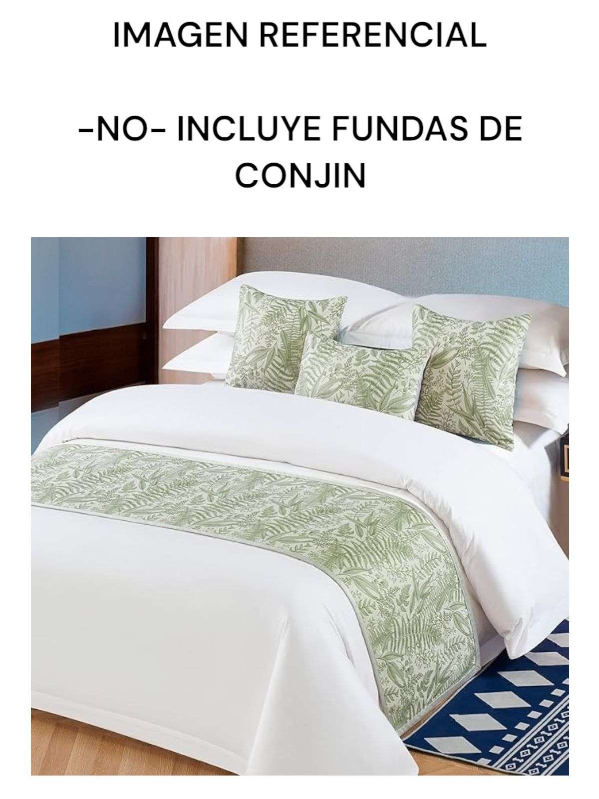 CAMINO DE CAMA CUBRECAMA ELEGANTE DECORATIVO DISEÑO 43X210CM - 2