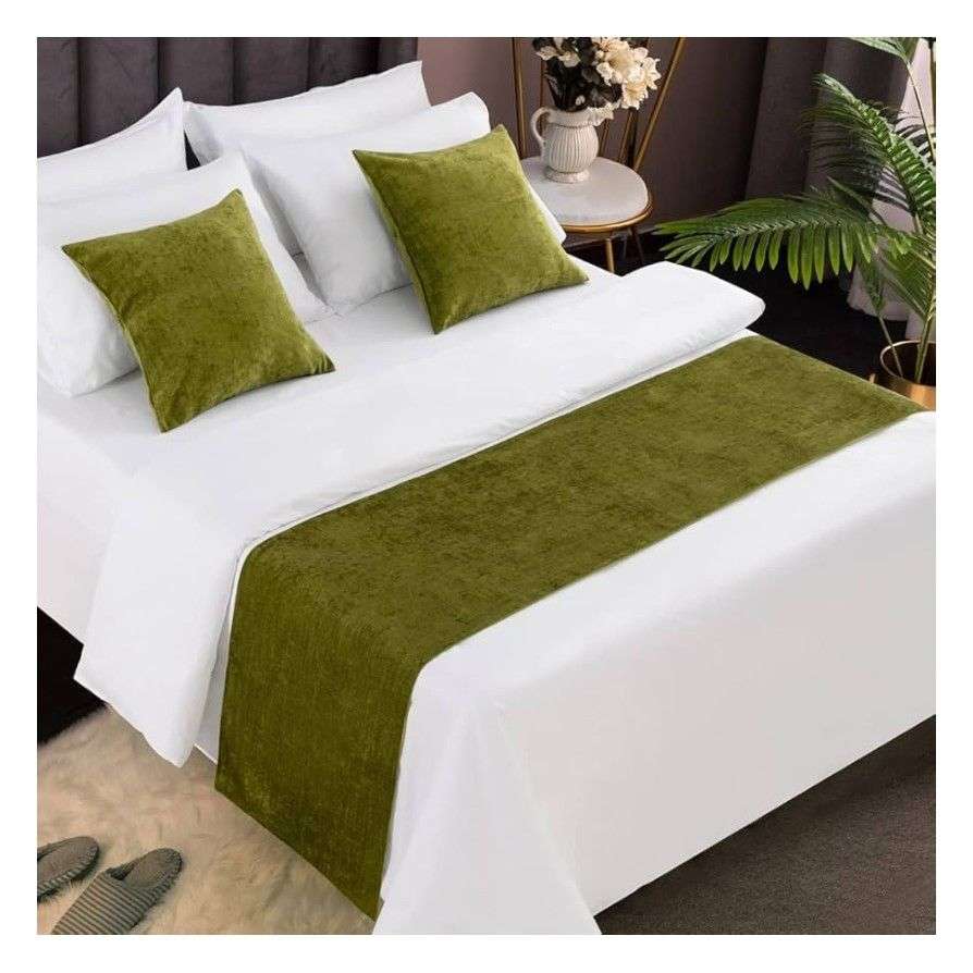 CAMINO DE CAMA CUBRECAMA ELEGANTE DECORATIVO 45X200CM - 2