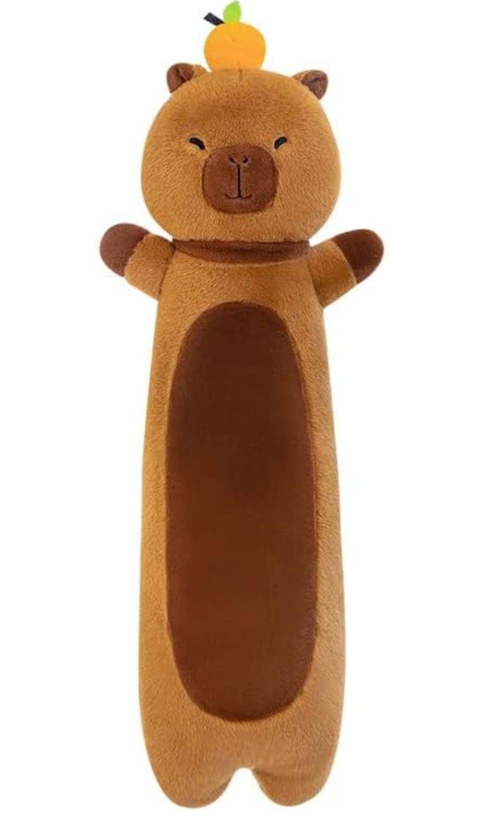 PELUCHE ALMOHADA ALARGADO DE CAPIBARA PARA NIÑOS Y ADULTOS - 1