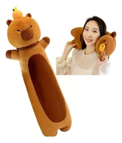 PELUCHE ALMOHADA ALARGADO DE CAPIBARA PARA NIÑOS Y ADULTOS - 2