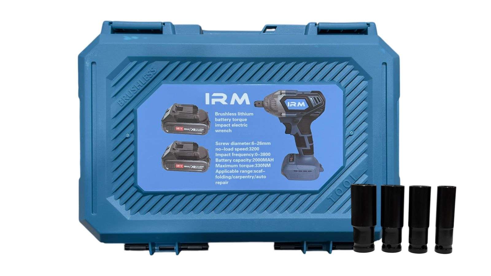 TALADRO ELECTRICO LLAVE DE IMPACTO 48V 2 BATERIAS 4 DADOS - 2