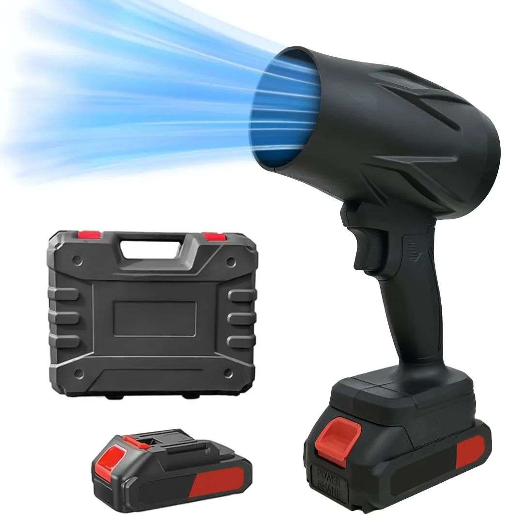 SOPLADOR PROFESIONAL DE POLVO TURBINA INALÁMBRICO 1050W 48V COLOR NEGRO - 1