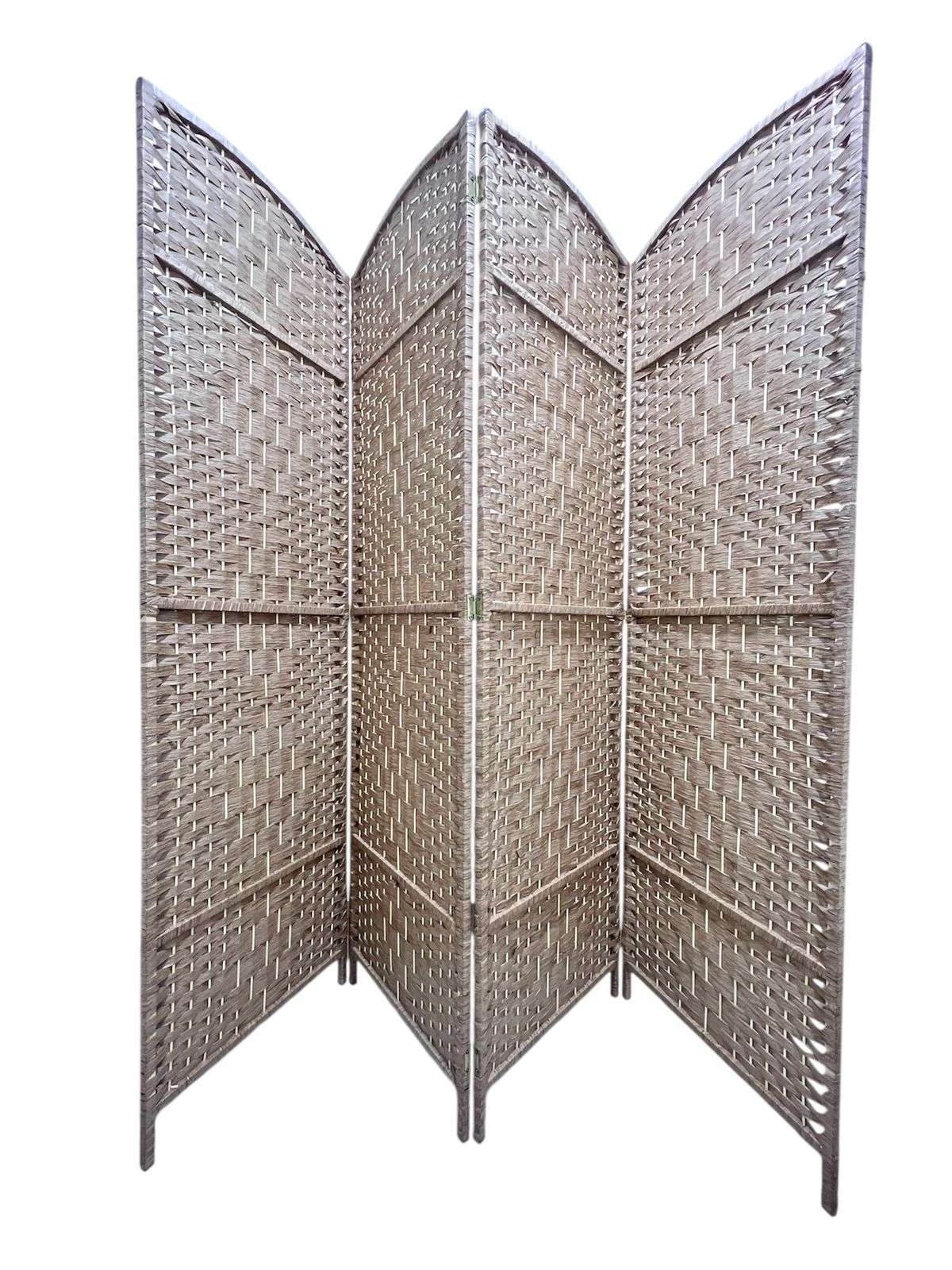 BIOMBO DE MADERA RESISTENTE 4 PANELES COMPLETO 200X180CM B - 1