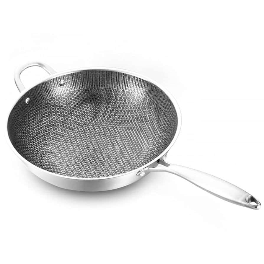 SARTEN WOK CHINO DE HIERRO COCINA HOGAR 32CM - 1