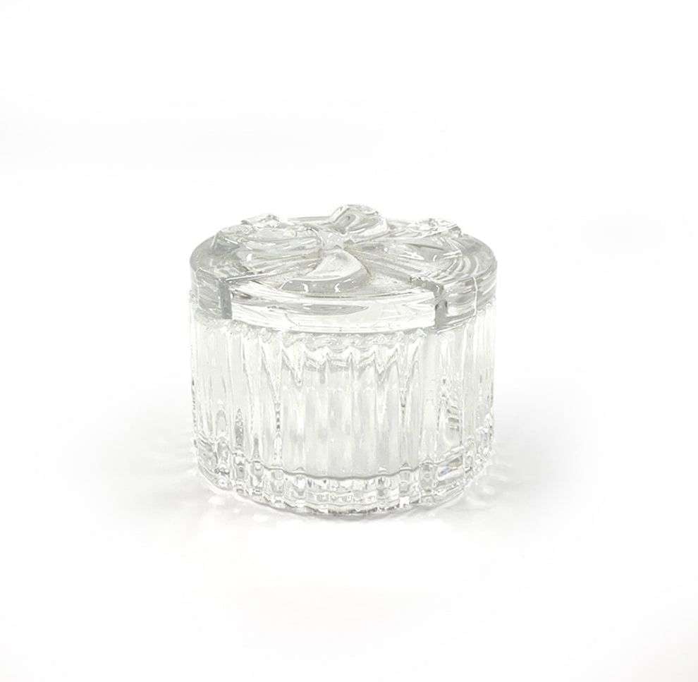 BOMBONERA AZUCARERO CARAMELERA DECORATIVA DE VIDRIO 8X6CM - 1