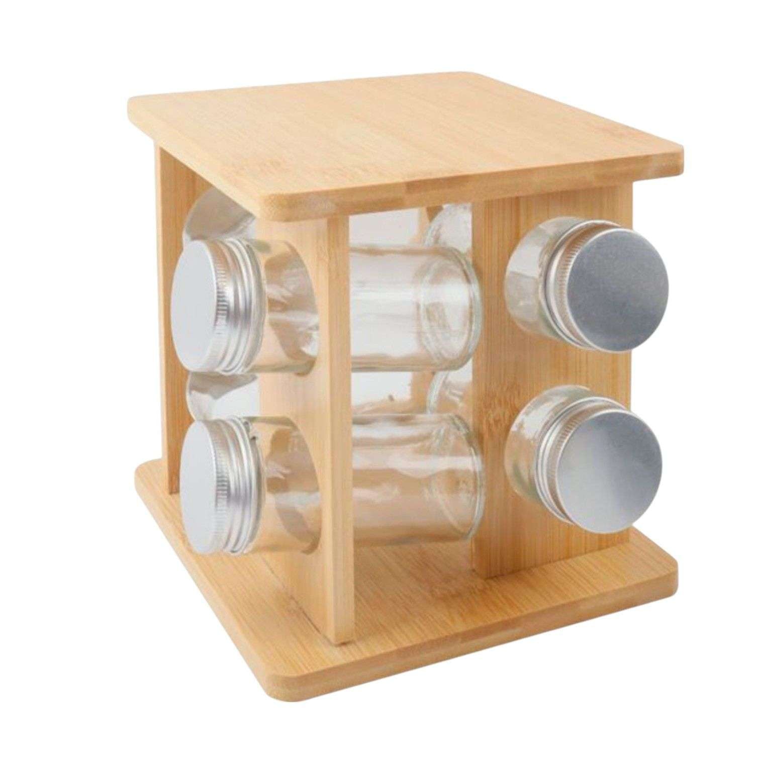 ESPECIERO MODULAR GIRATORIO CONDIMENTOS DE COCINA 4 FRASCOS - 1