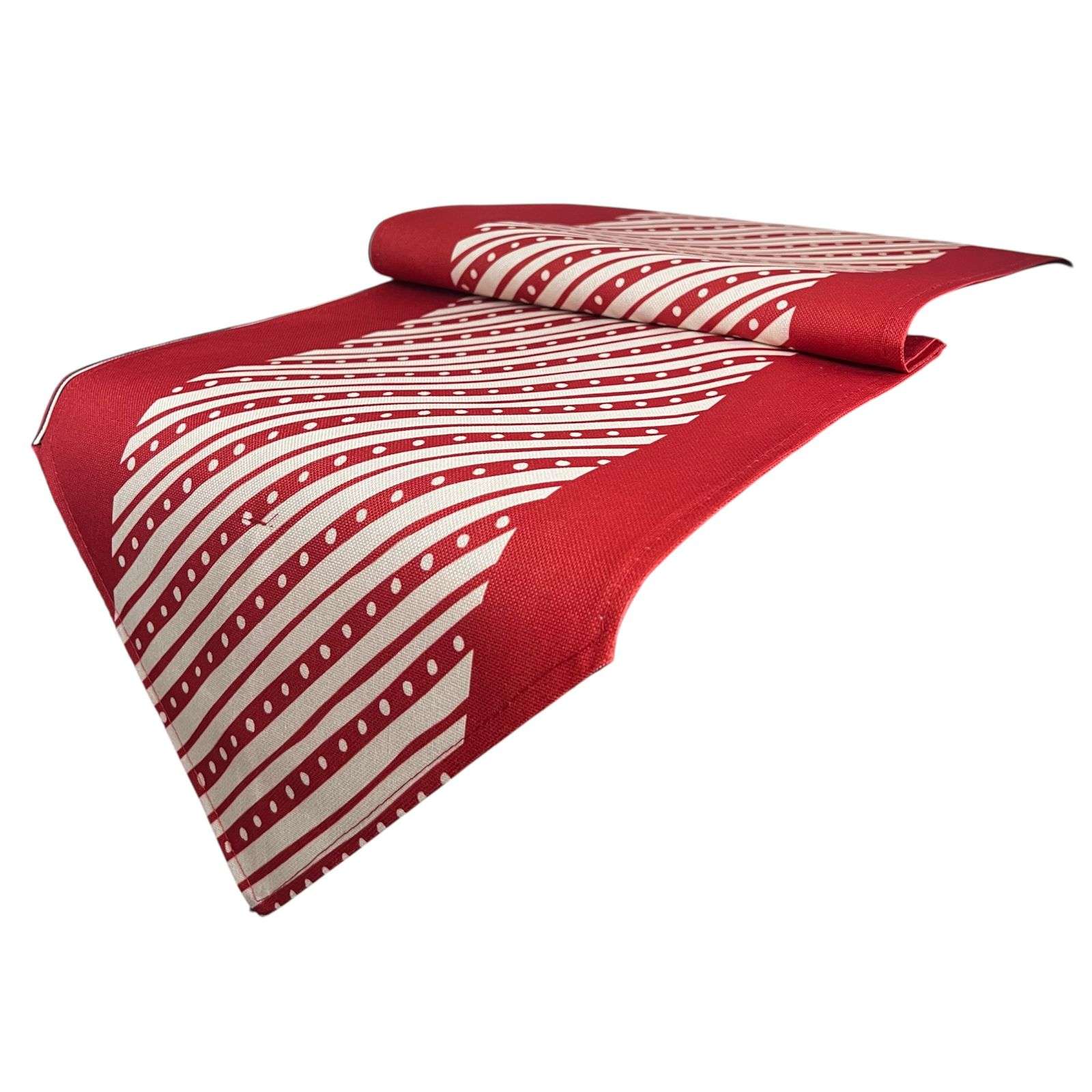 MANTEL CAMINO DE MESA CON DISEÑO EN MEDIO EN COLOR ROJO 180X30CM - 1