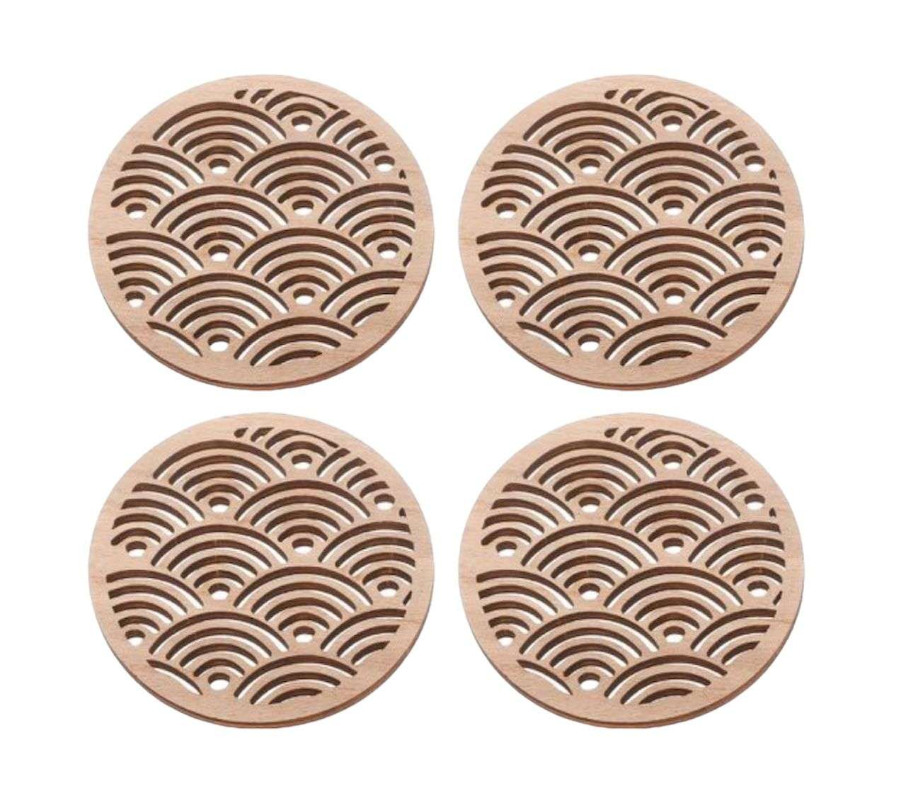 SET DE 4 POSAVASOS DISEÑO GEOMETRICO PACK 6 POSAVASOS - 1