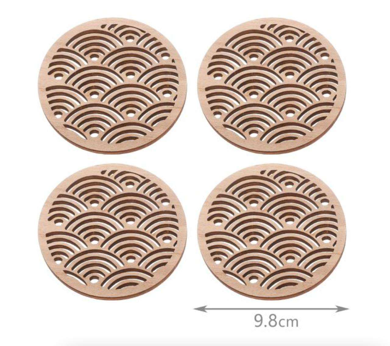 SET DE 4 POSAVASOS DISEÑO GEOMETRICO PACK 6 POSAVASOS - 2