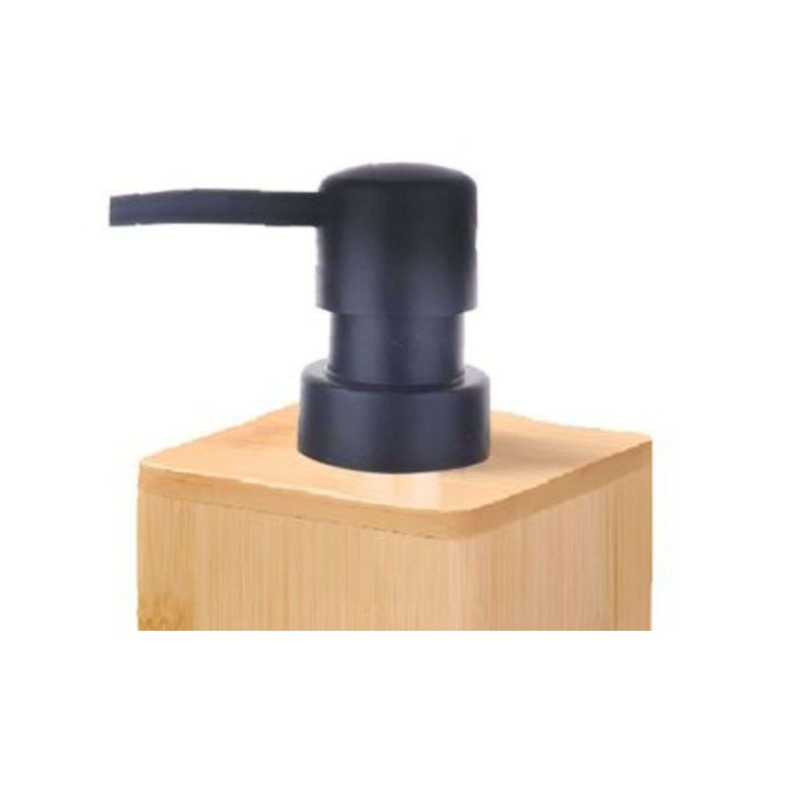 DISPENSADOR JABON ALCOHOL GEL MADERA CUADRADO 400ML - 2