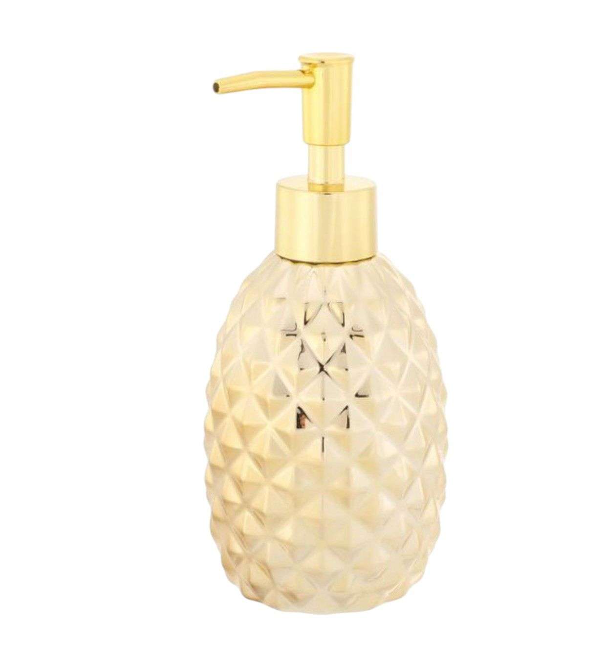 DISPENSADOR JABON ALCOHOL GEL 400ML DECORATIVO PIÑA - 1