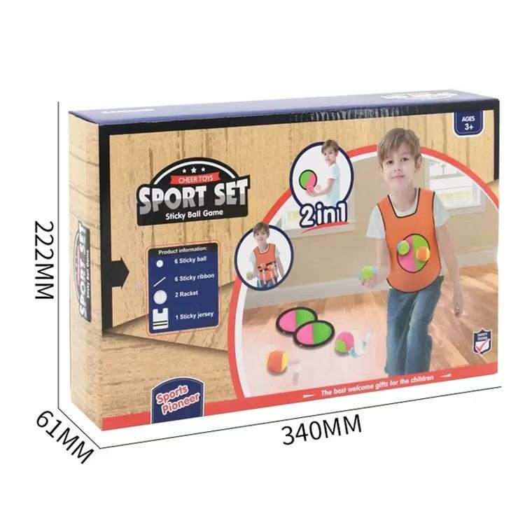 PELOTAS CHALECO STICKY BALL CHALECO LANZAR PELOTAS NIÑOS - 2