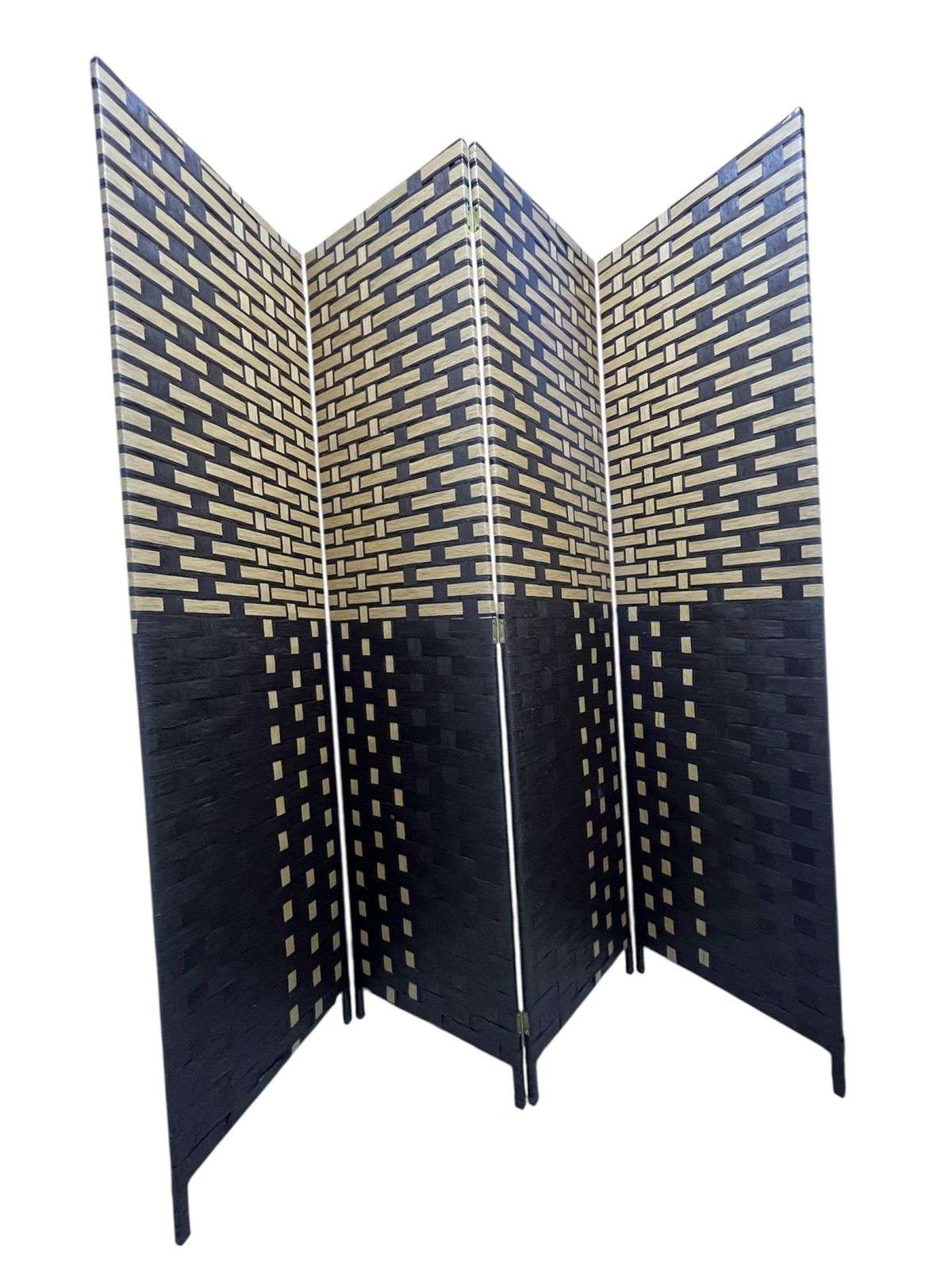 BIOMBO RESISTENTE 4 PANELES BAMBU BICOLOR 180CMX180CM - 1