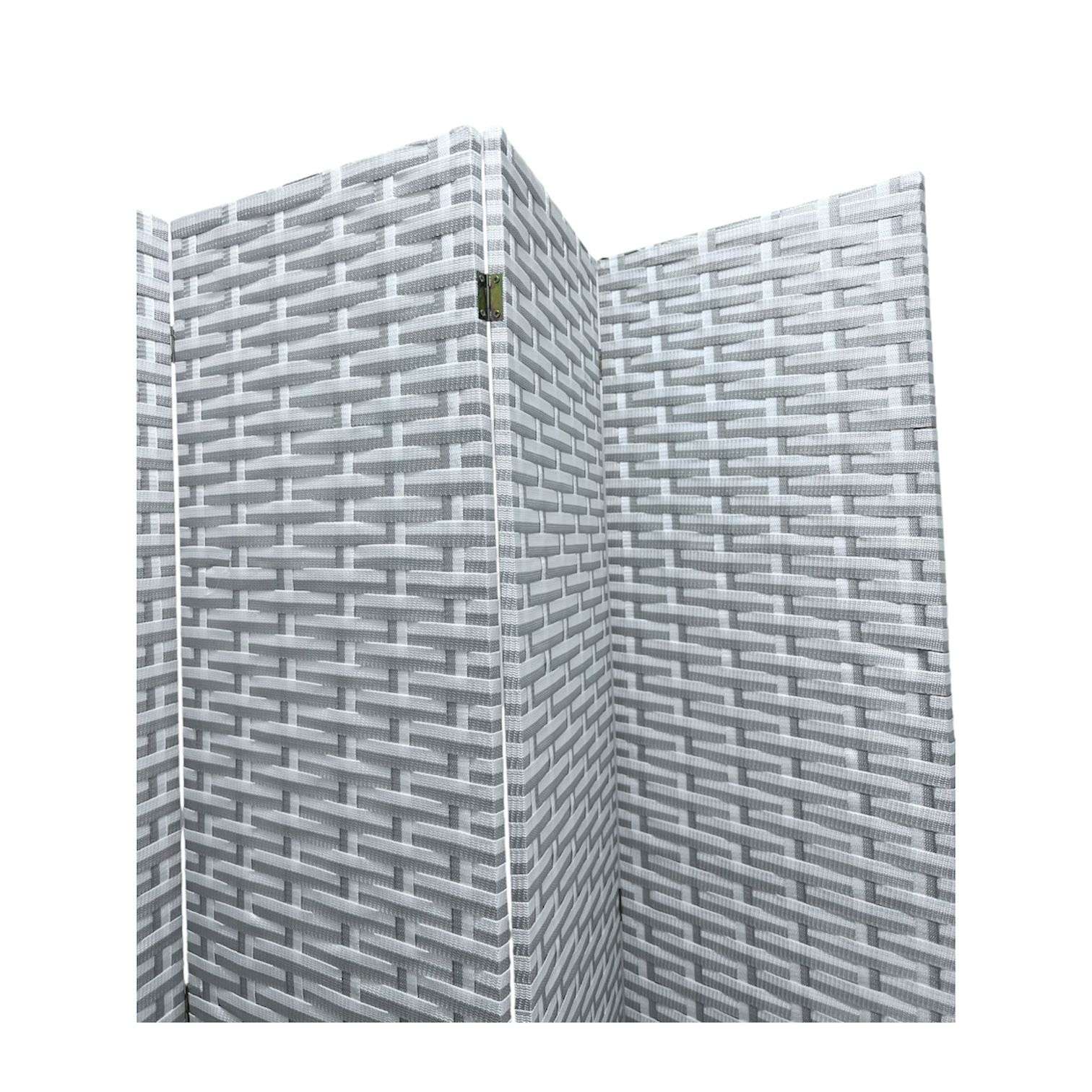 BIOMBO DE MADERA RESISTENTE 4 PANELES GREY 180CMX180CM - 2