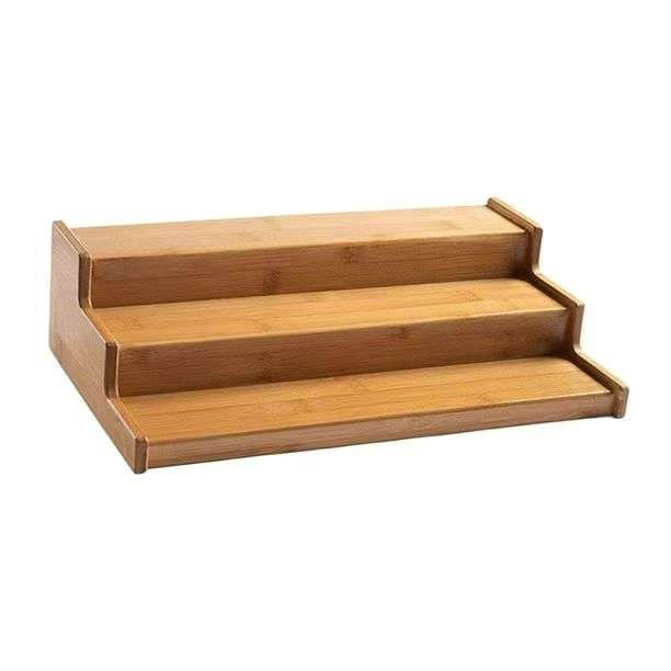 ORGANIZADOR ESPECIEROS CONDIMENTEROS FRASCOS COCINA BAMBU - 1