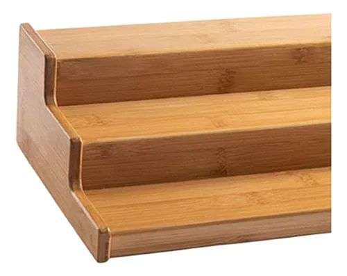 ORGANIZADOR ESPECIEROS CONDIMENTEROS FRASCOS COCINA BAMBU - 2