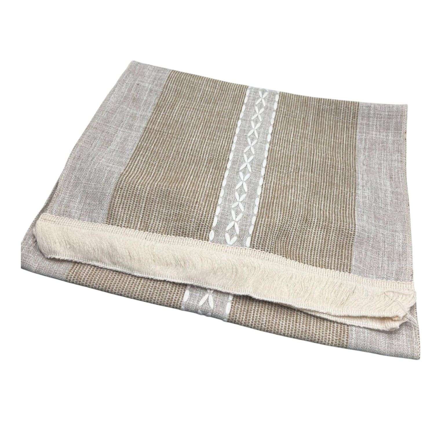 MANTEL CAMINO DE MESA RECTANGULAR TEJIDO BORDADO 180X37CM - 2