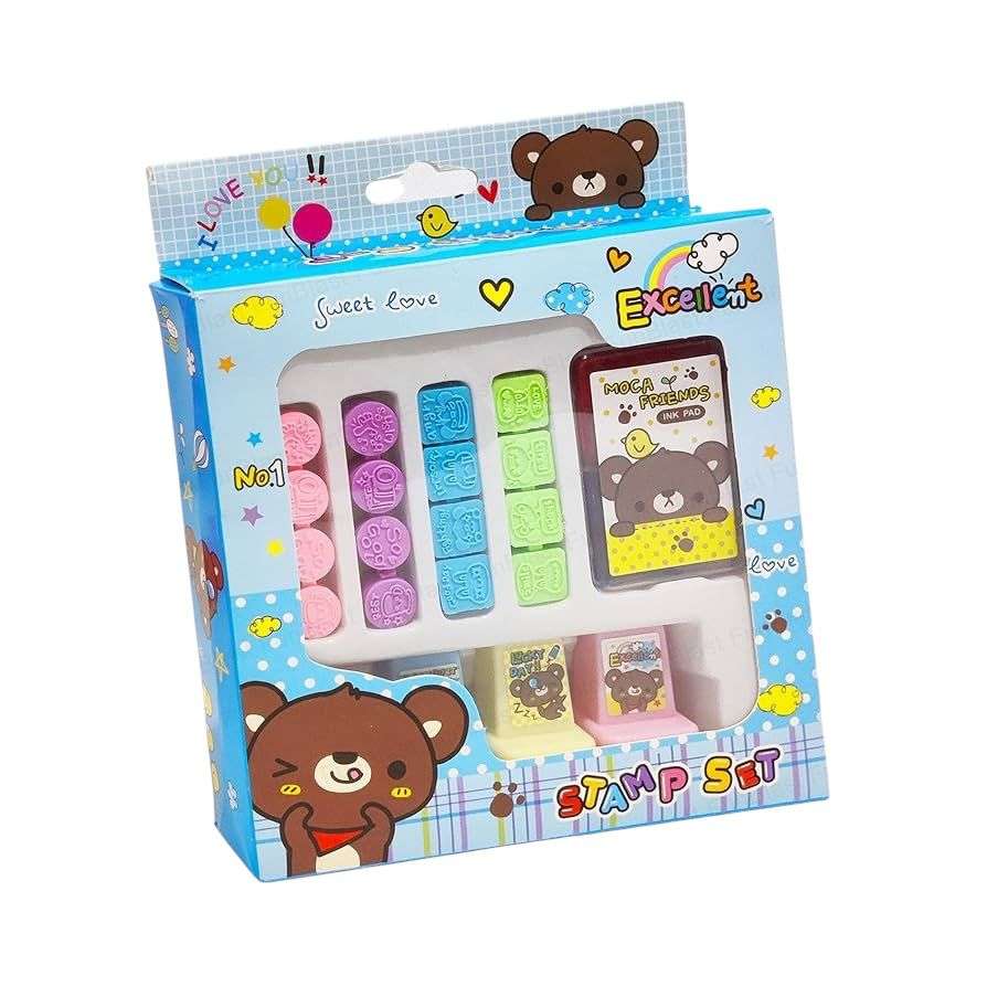 PACK 20 TIMBRES SELLOS NIÑOS NIÑAS SORPRESA MANUALIDADES - 1