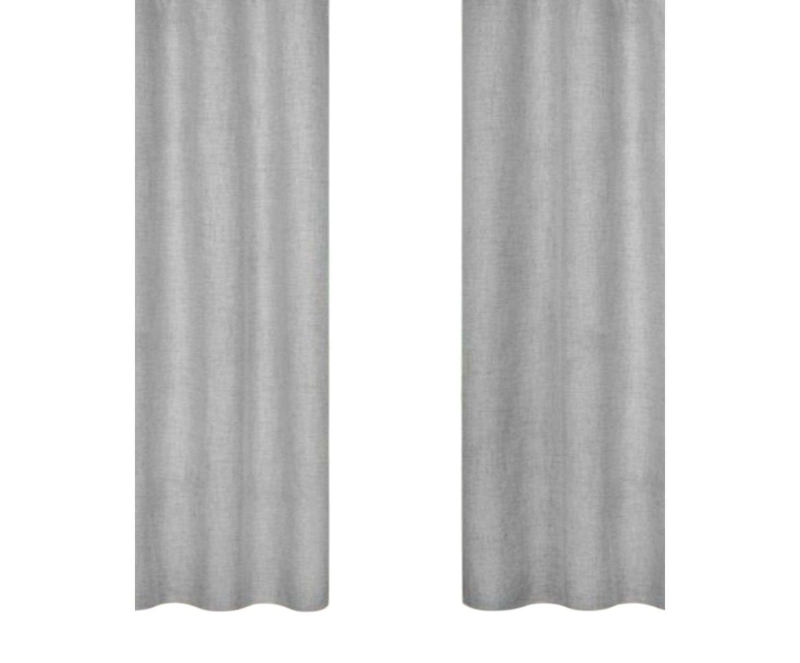CORTINA LINO 2 PAÑOS CORTINA 8 ANILLOS DECO 70X150CM - 1
