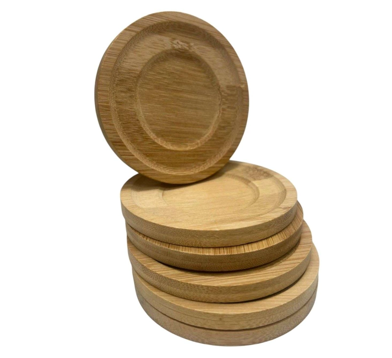 SET DE 6 POSAVASOS MADERA DISEÑO CLASICO PACK 6 POSAVASO - 2