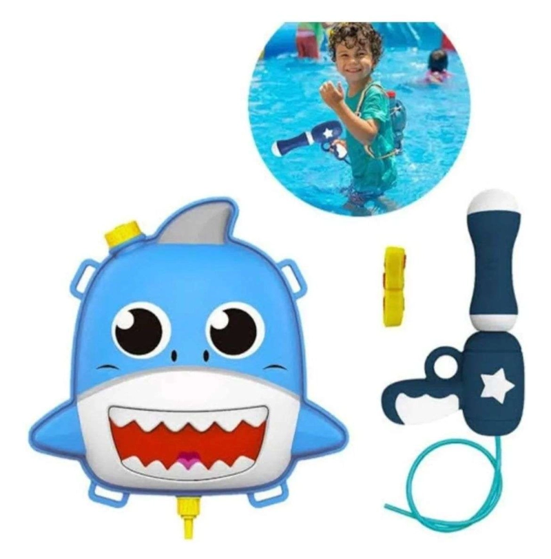 MOCHILAS LANZA AGUA PISTOLA LANZA LANZADOR DE AGUA TIBURON - 1