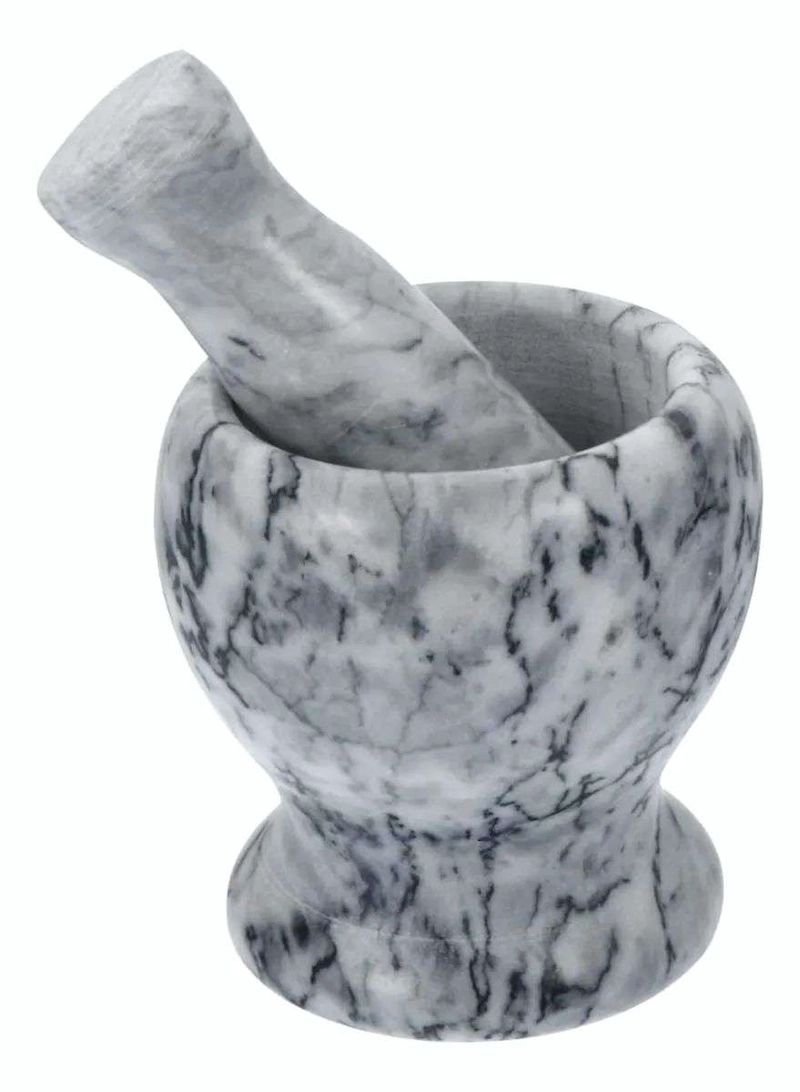 MORTERO DE COCINA KORINTIO MORTERO MARMOL DE MARMOL COLOR BLANCO/GRIS - 1