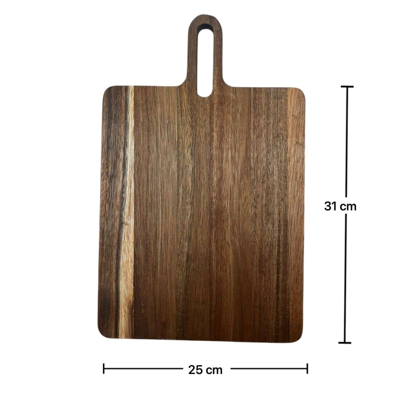 TABLA PARA PICAR DE MADERA RECTANGULAR CON ASA - 2