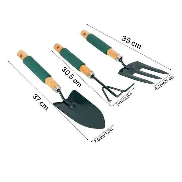 SET HERRAMIENTAS DE JARDINERIA SET 3 PIEZAS JARDIN GRANDE - 2