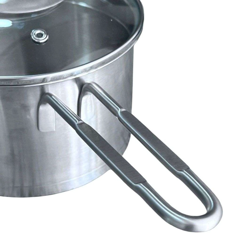 OLLA CACEROLA ACERO INOLXIDABLE CON MANGO Y TAPA 1.5LTS - 2