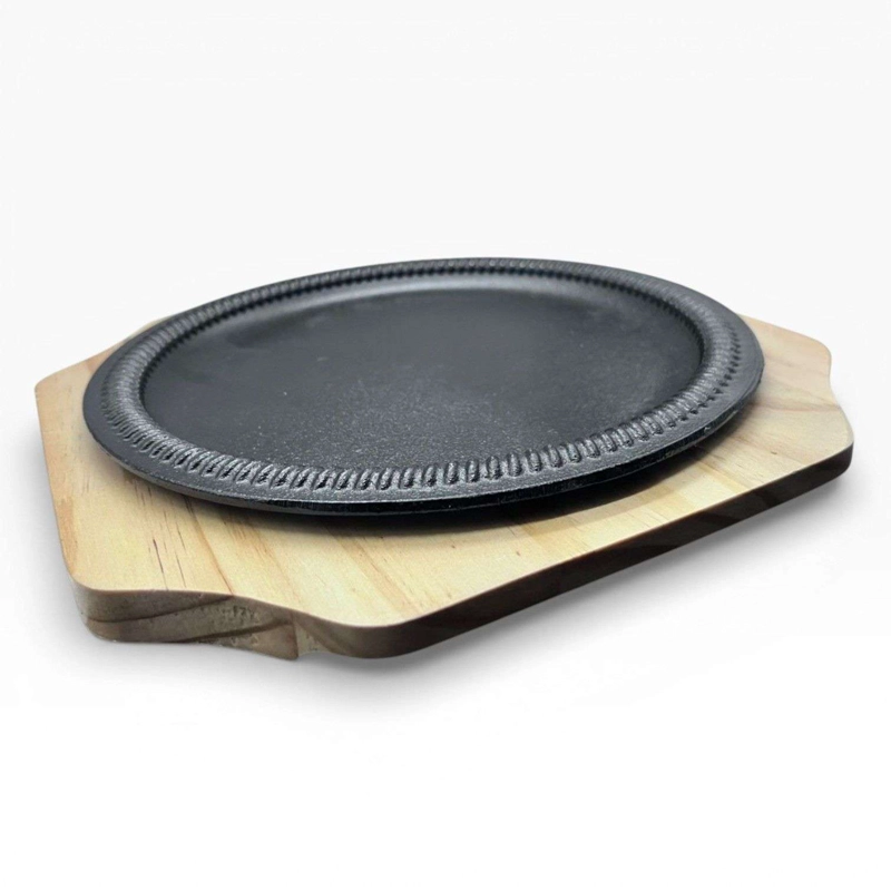 BANDEJA TABLA PLACA PARA CARNES CON BASE BAMBU M6 - 1