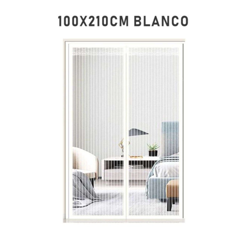 MALLA MOSQUITERA CORTINA CON CIERRE DE IMAN 100X210CM - 1