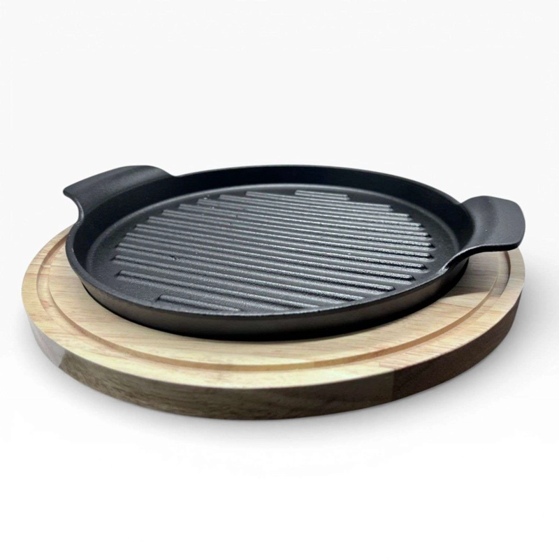 BANDEJA TABLA PLACA PARA CARNES CON BASE BAMBU M7 - 1