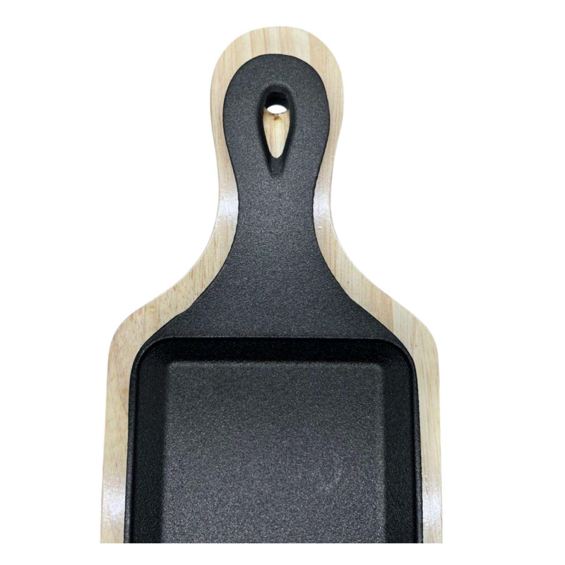 BANDEJA TABLA PLACA PARA CARNES CON BASE BAMBU Y ASA M1 - 2