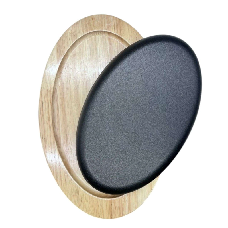 BANDEJA TABLA PLACA PARA CARNES CON BASE BAMBU M3