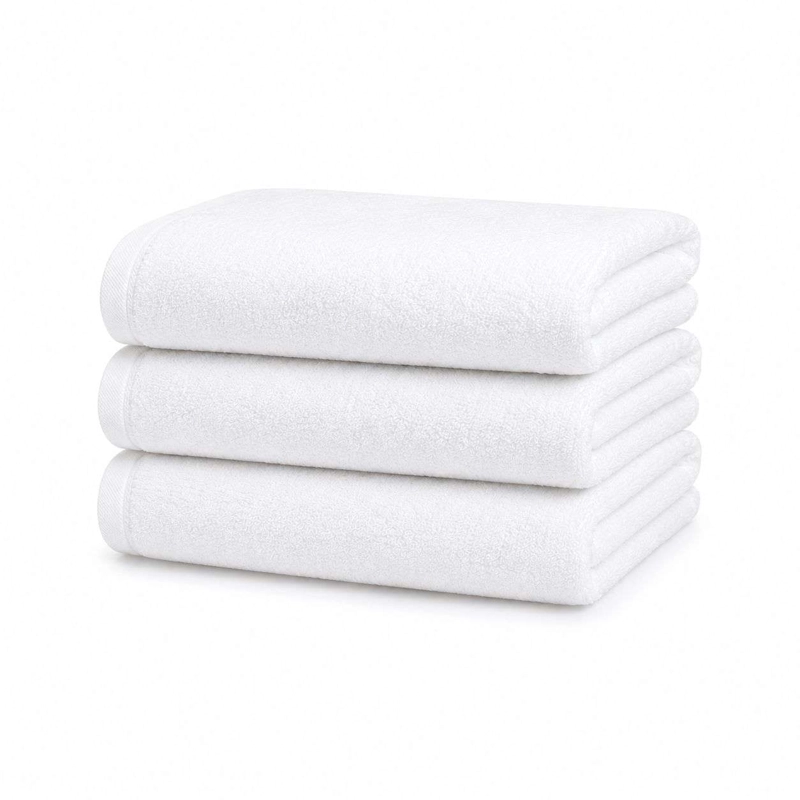 SET 3 TOALLAS DE MANO BLANCAS HOTELERIA TOALLA 33X70CM - 1