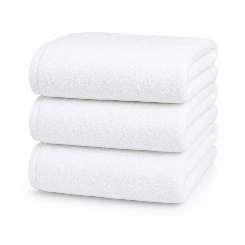 SET 3 TOALLAS BLANCAS HOTELERIA TOALLA 70X140CM - 1