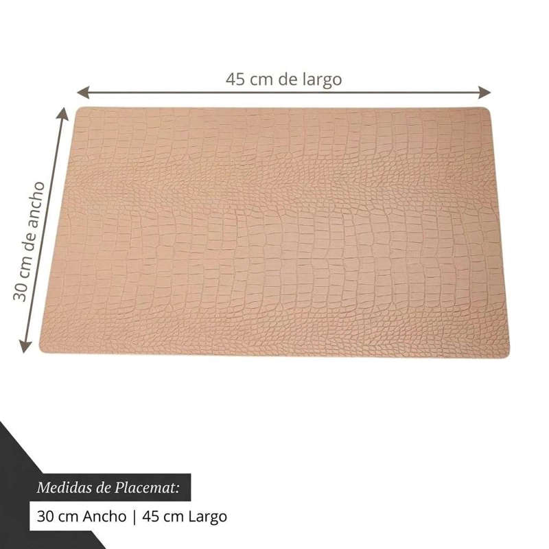 SET 6 INDIVIDUALES DE MESA PACK 6 CUERO SINTETICO 40CM 1 - 2
