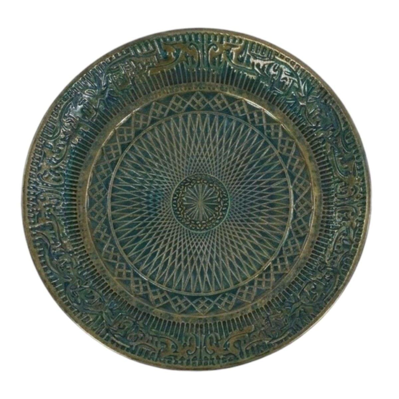 SET 3 MESAS LATERALES CENTRO DISEÑO TALLADO VERDE - 3