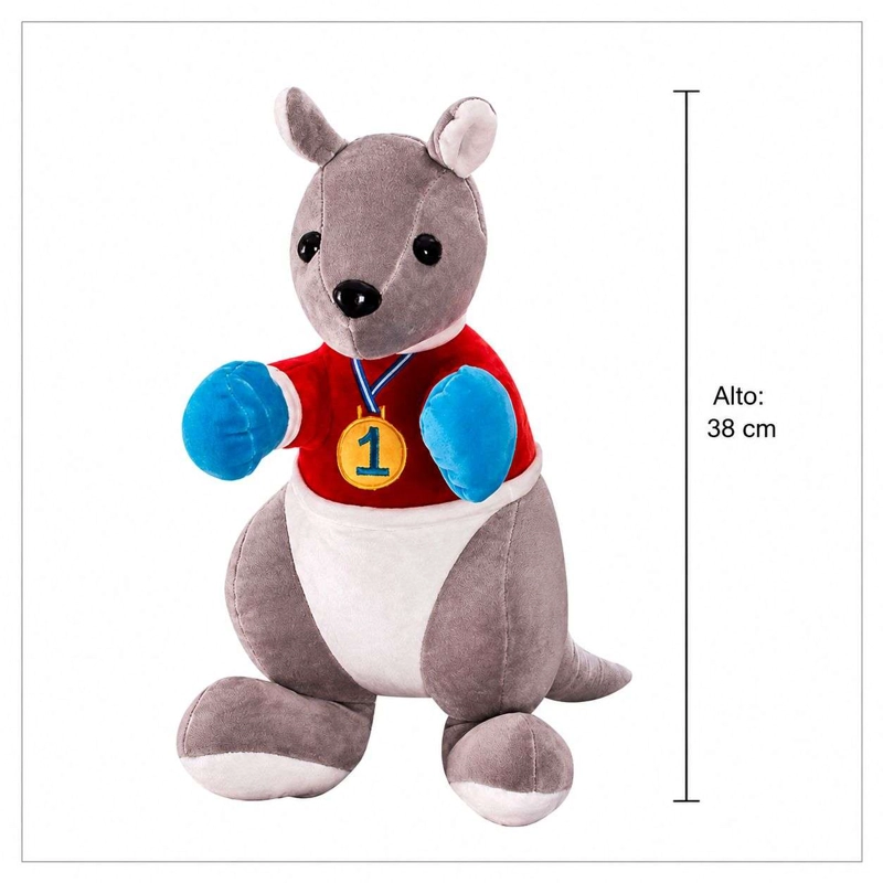 PELUCHE DE CANGURO BOXEADOR BUFANDA PELUCHE ANIMALES - 2