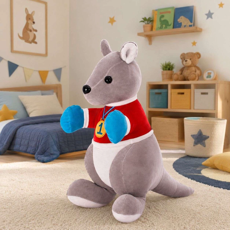 PELUCHE DE CANGURO BOXEADOR BUFANDA PELUCHE ANIMALES - 3