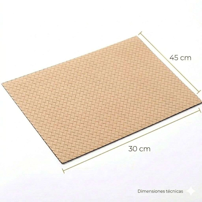 SET 6 INDIVIDUALES DE MESA PACK 6 CUERO SINTETICO 40CM - 2