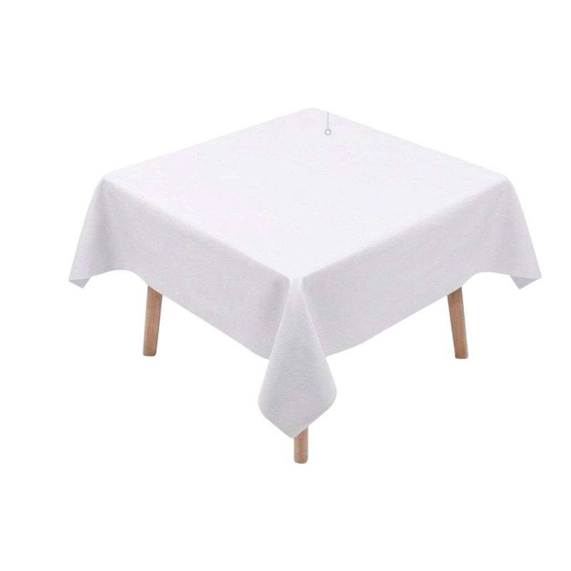 MANTEL DE HULE MESA CUADRADA DISEÑO LISO 140X140CM B - 1