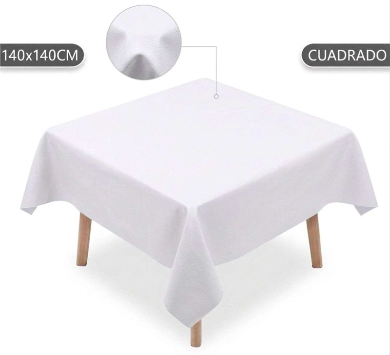 MANTEL DE HULE MESA CUADRADA DISEÑO LISO 140X140CM B - 3