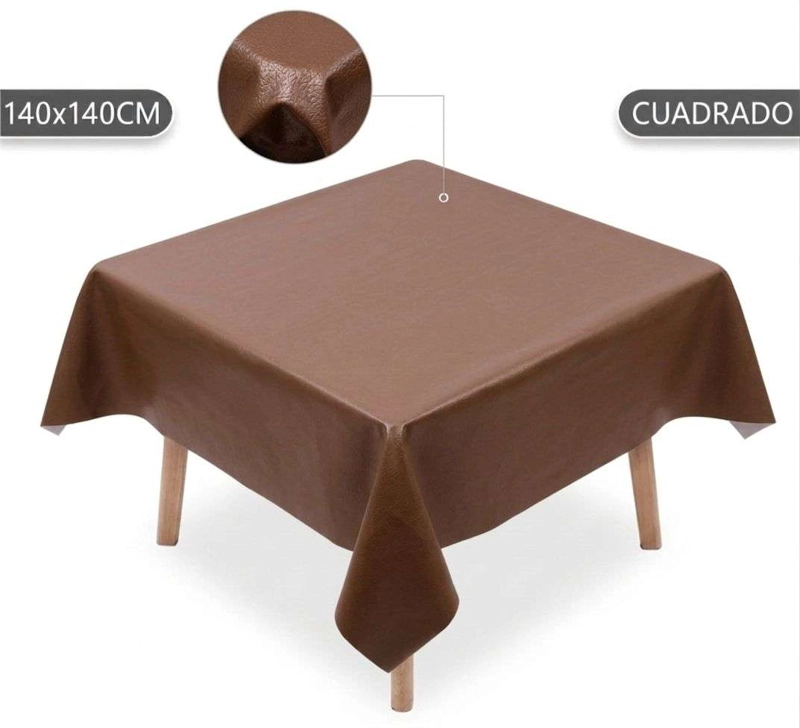 MANTEL DE HULE MESA CUADRADA DISEÑO LISO 140X140CM C - 3
