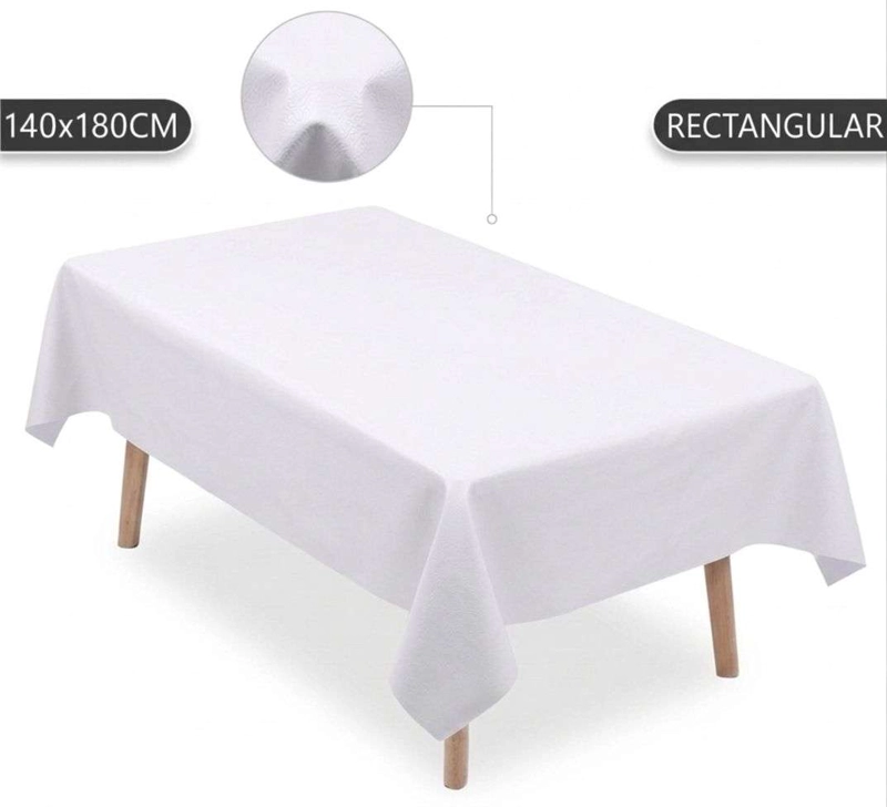 MANTEL DE HULE MESA RECTANGULAR DISEÑO LISO 140X180CM N - 3