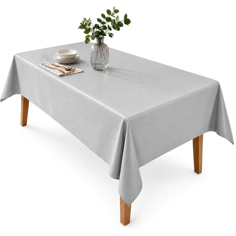 MANTEL DE HULE MESA RECTANGULAR DISEÑO LISO 140X220CM - 1